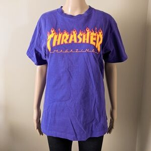 Thrasher Purple Graphic T-Shirt